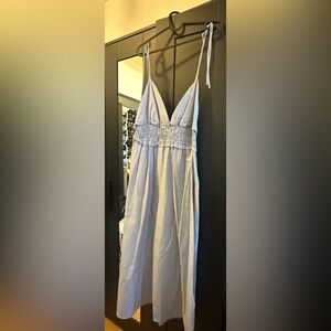 Zara Light Blue Strapless Dress